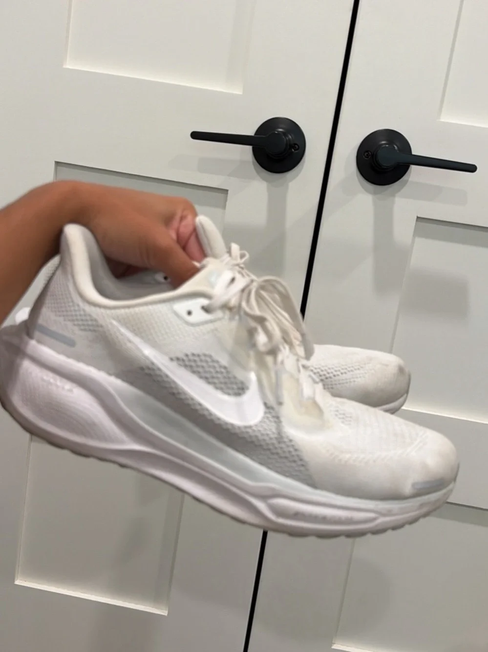 Nike All-White Mesh Trainer with Signature Swoosh
